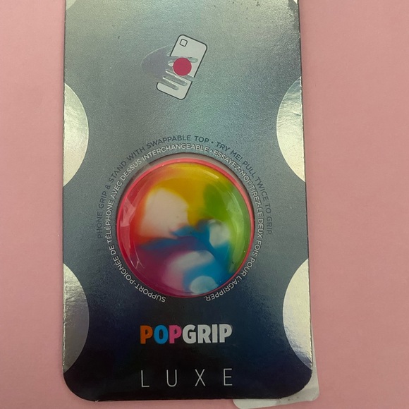 NEW POPSOCKETS POPGRIP LUXE. Color: Swirl Rainbow. GREAT STOCKING STUFFER - Picture 11 of 16
